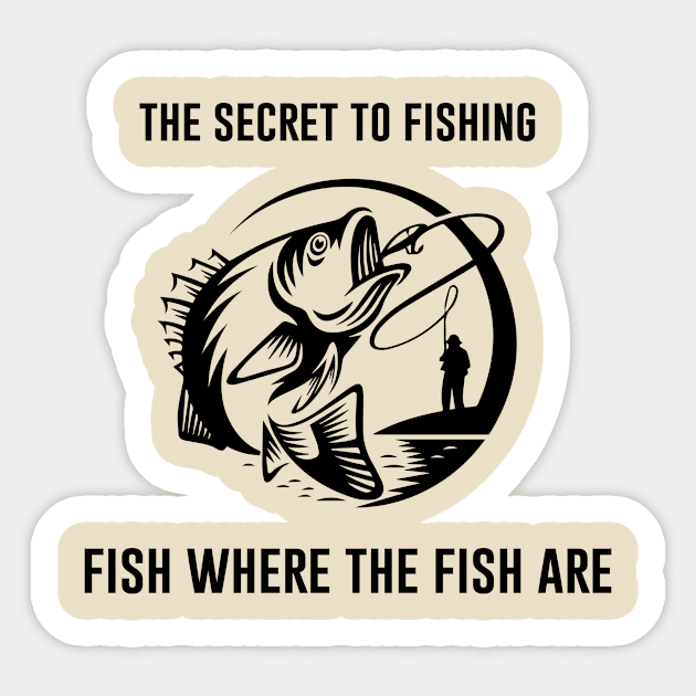 Secret To Fishing Sticker by aniza